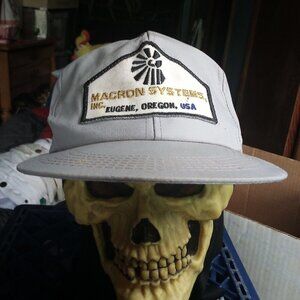 Deadstock Vintage K-Products Macron Systems Patch Snap Trucker Hat Cap